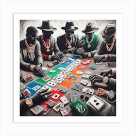 Gangsters Playing Poker Art Print