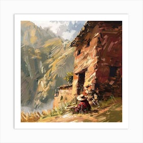 House In The Andes Mountains Art Print