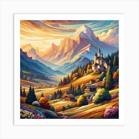 Alpine Village Art Print