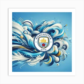 Manchester City F.C. Logo Wall Art 14 Art Print