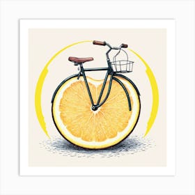 Orange Bicycle 11 Art Print