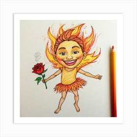 Fire Fairy Art Print