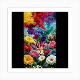 900 Firstart99 A Vibrant And Colorful Illustration Of A Beautifu (1) Art Print