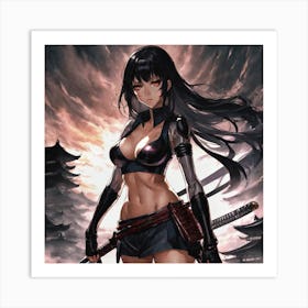 Samurai Girl 11 Art Print