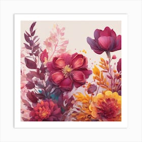 Flowers Stock Videos & Royalty-Free Footage Art Print