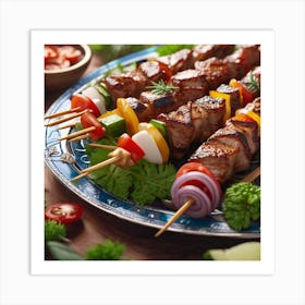 Kebabs On Skewers 5 Art Print