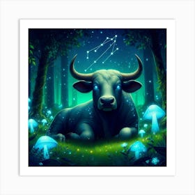 Bull Zodiac Sign 6 Art Print