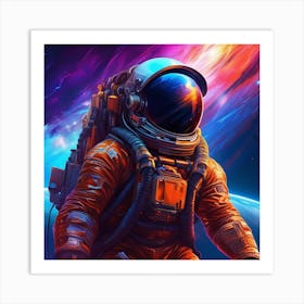 Lonely Astronaut in the Planet 3 Art Print