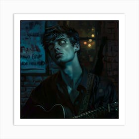 Man Playing Guitar Art Print