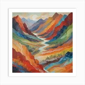 Canyons Of Color Art Print