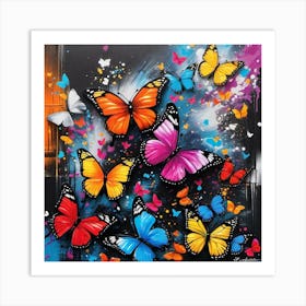 Butterflies In The Sky 19 Art Print