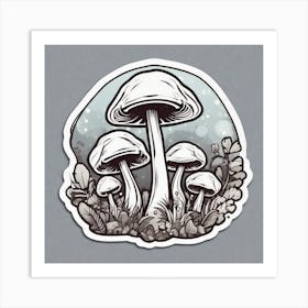 Mushroom In The Forest Art Print