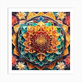 Mandala flower of life Art Print