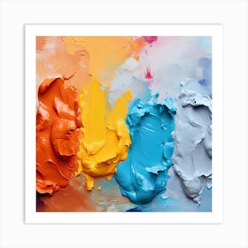 Abstract Of Colorful Paint Art Print