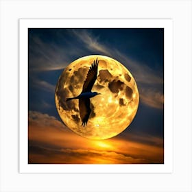 Night sky Bird Art Print