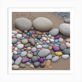 Pebbles On The Beach Art Print