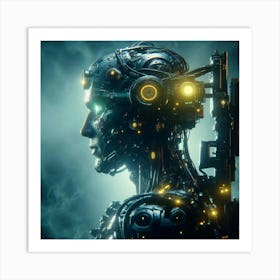 Portrait Of A Robot Art Print