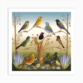 Birds Of Many Climes Cfa Voysey Art Print Conc Art Print
