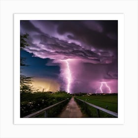 Lightning Storm Art Print