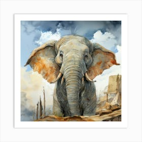 Elephant In The Sky Art Print