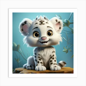 Snow Leopard Cub 1 Art Print