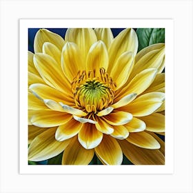 Yellow Dahlia 1 Art Print