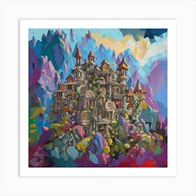 Castle In The Mountains Art Print