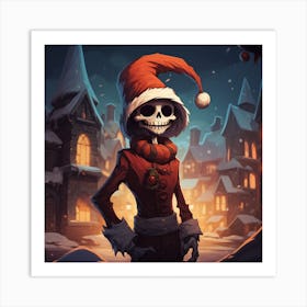 Merry Christmas! Christmas skeleton 7 Art Print