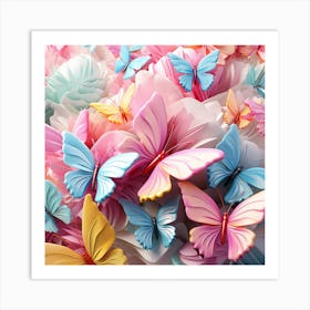 Colorful Butterflies 29 Art Print