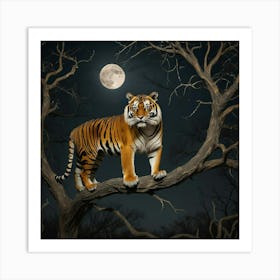 Tiger In The Tree 1 Art Print