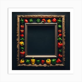 Frame With Peppers 1 Art Print