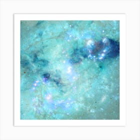 Abstract Galaxies 4 Square Art Print