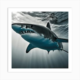 Great White Shark 17 Art Print