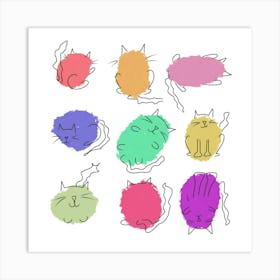 Kitty Cats Art Print