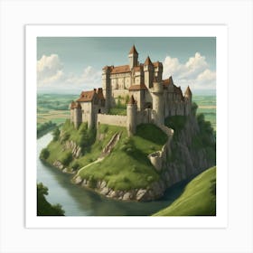 Castle On A Hill 3 Art Print