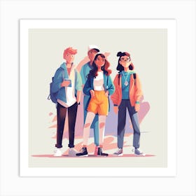 Group Of Friends 2 Art Print