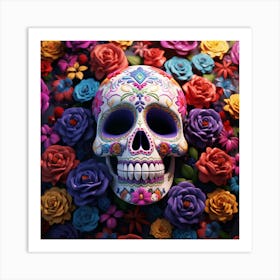 Day Of The Dead Skull 13 Art Print