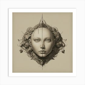 Woman'S Face 9 Art Print