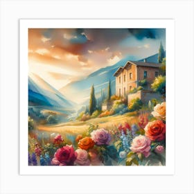 Tuscan Landscape Art Print