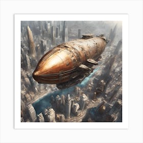 Futuristic Spaceship Art Print