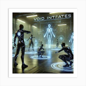 A Sci Fi Scene Depicting Void Initiates, Young Tra Art Print