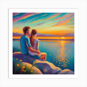 Sunset Love Art Print