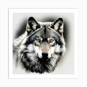 Grey wolf 7 Art Print