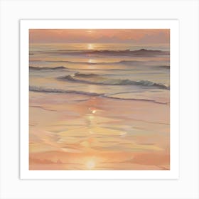 Sunset On The Beach 2 Art Print