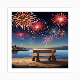 Fireworks In The Sky Art Print