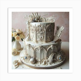 Victorian Wedding Cake 3 Art Print