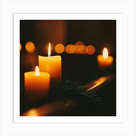 Candles In A Church 1 Art Print