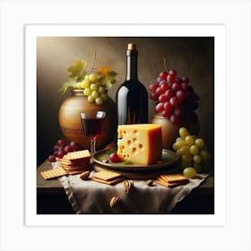 Cheese and fruit 2 Art Print