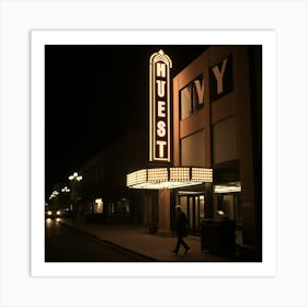 Ivy Theatre At Night Art Print