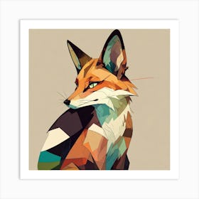 Cubism Art, Fox 2 Art Print